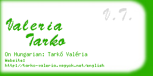 valeria tarko business card