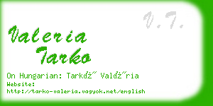 valeria tarko business card